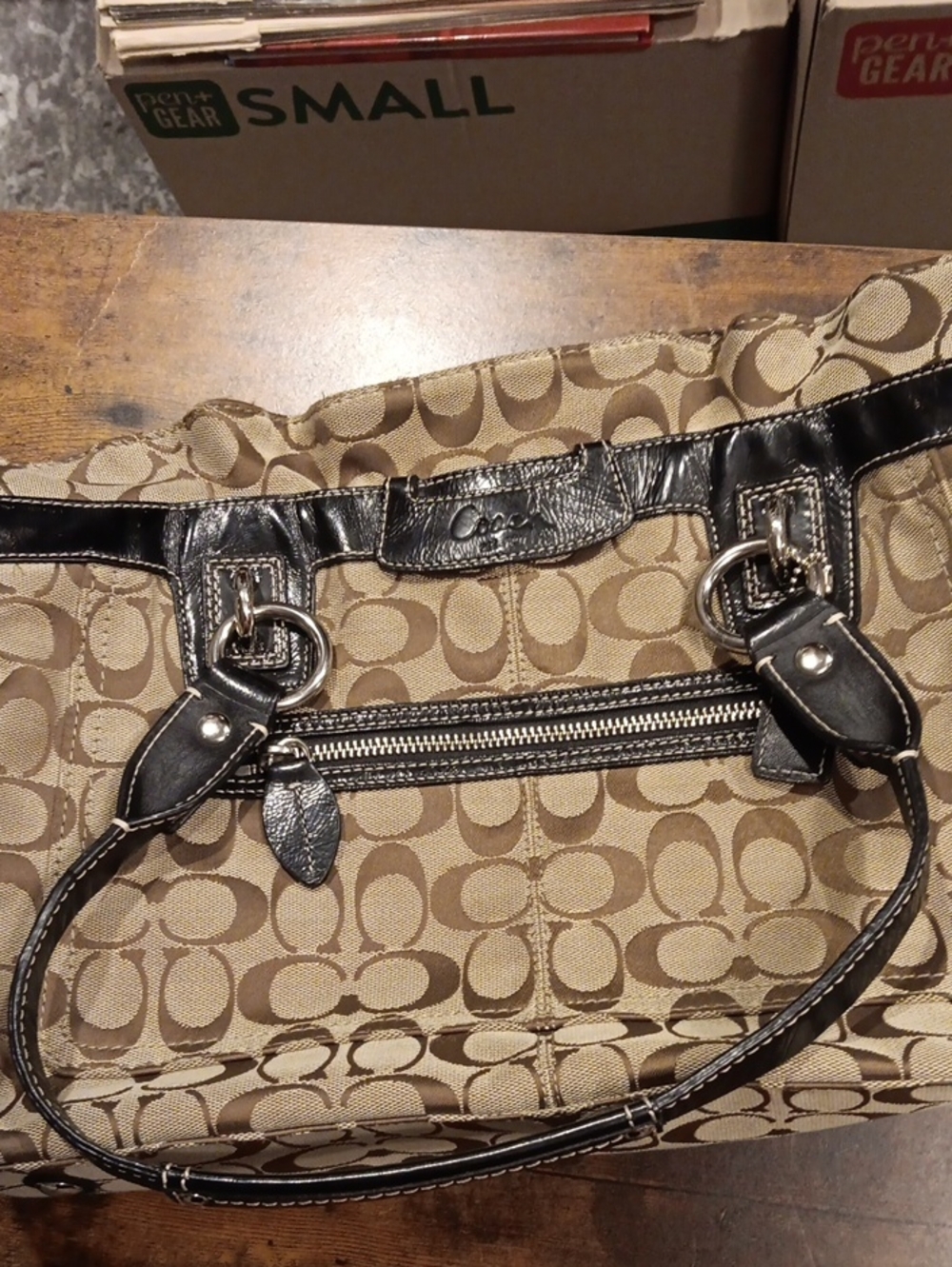 Authentic Coach Penelope Signature Satchel / Shoulder Bag (Style F14692)